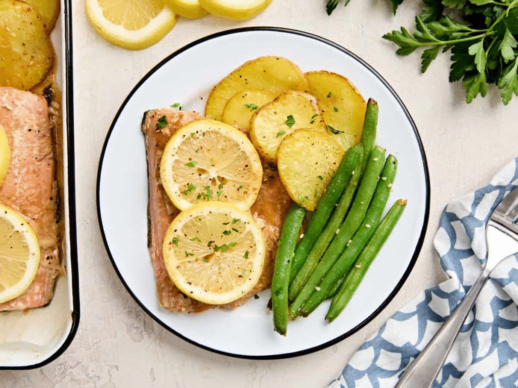 One Pan Salmon Dinner